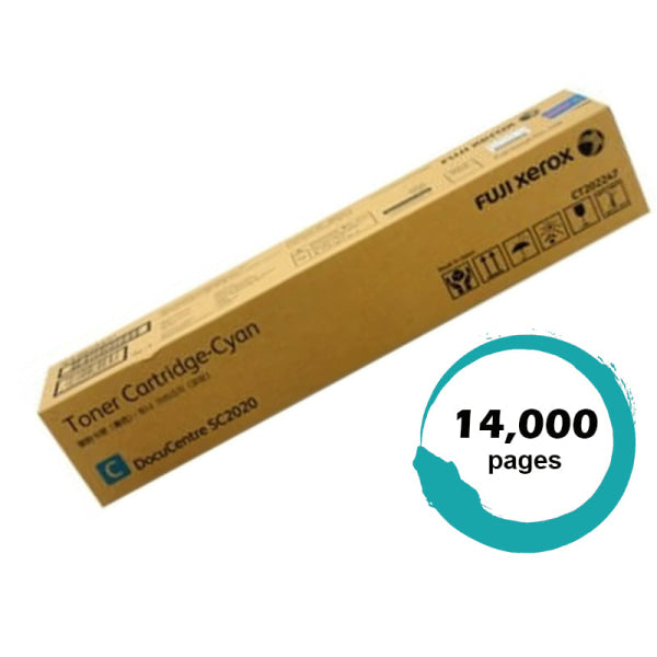 Fuji Xerox Genuine Ct202397 High Yield Cyan Toner Cartridge For Sc2020/Sc2020Nw A3 Printer (14K) -