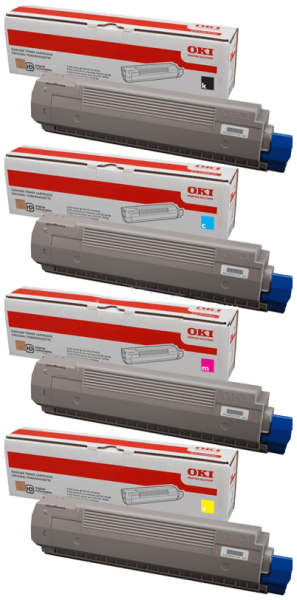 *Sale!* Genuine 4X Pack Oki C810 C830 Toner Cartridge Set 44059136 44059135 44059134 44059133 -