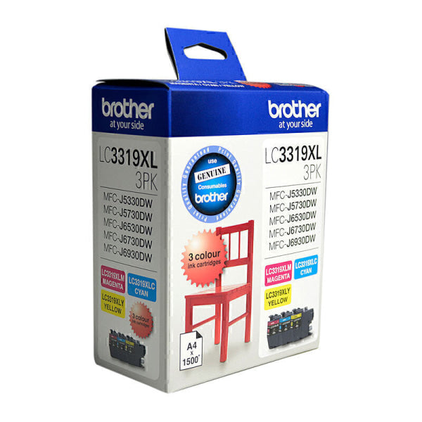 Brother LC3319XL CMY Colour Pk LC-3319XL3PK