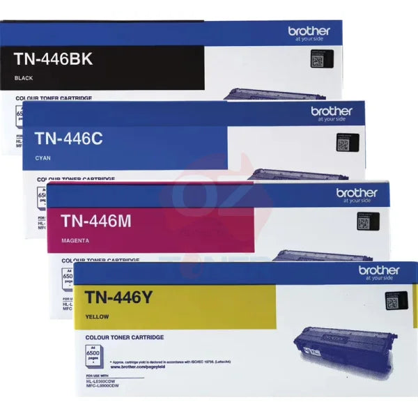 *Sale!* Genuine Brother Tn-446 C/M/Y/K Hy Toner Set For Mfc-L9570Cdw/Mfc-L8900Cdw (6.5K) Cartridge -