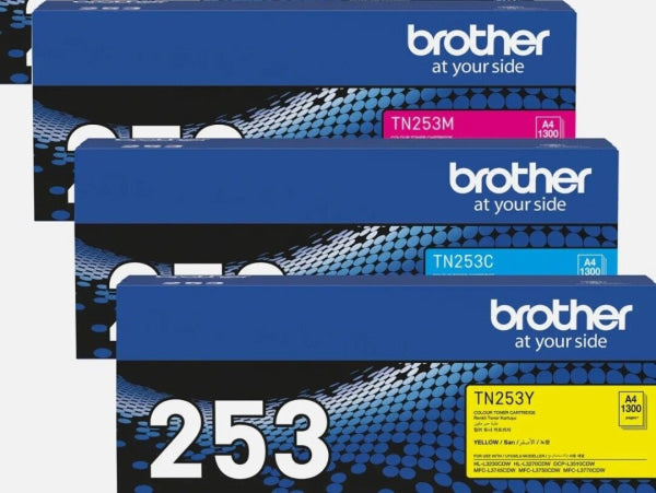 *Sale!* Genuine Brother Tn253C + Tn253M + Tn253Y 3Pk Color Toner Set For Dcpl3510Cdw/Mfcl3745Cdw