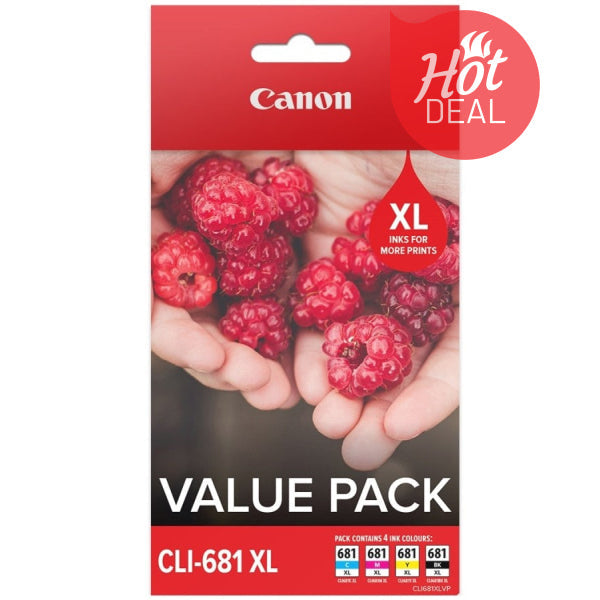 Genuine Canon CLI681XL High Yield Ink Cartridge Set Value Pack CLI681XLVP