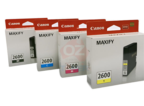 *Sale!* Genuine Canon Pgi-2600 Bk/C/M/Y (4X) Ink Value Pack For Maxify Mb5160 Mb5360 Mb5460 (Vp)