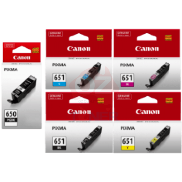 *Sale!* Genuine Canon Pgi650/Cli651 5X Ink Cartridge Value Pack Pgi650Bk Cli651Bk Cli651C Cli651M