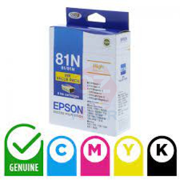 *Sale!* Genuine Epson 81N High Yield Ink Cartridge Value Pack (Set Of 6X) [T111792] -