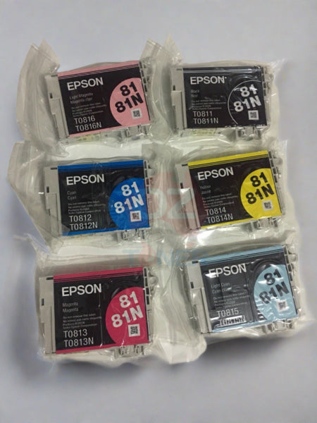 *Sale!* Genuine Epson 81N High Yield Ink Cartridge Value Pack (Set Of 6X) [T111792] -