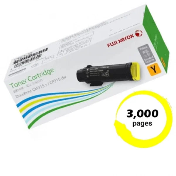 Fuji Xerox Genuine Ct202609 Std Yellow Toner Cartridge (3K) Dpcp315Dw Dpcm315Z -