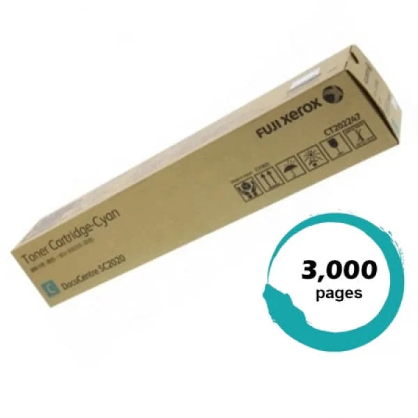 Genuine Fuji Xerox Docucentre Sc2020 Sc2020Nw Cyan Toner Cartridge Ct202247 (3K) -