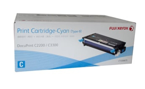 1 X Genuine Fuji Xerox Docuprint C2200 C3300Dx C3300 Cyan Toner Cartridge High Yield Ct350675 -