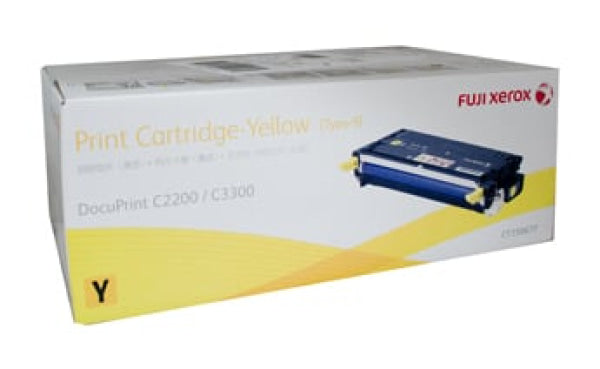 1 X Genuine Fuji Xerox Docuprint C2200 C3300Dx C3300 Yellow Toner Cartridge High Yield Ct350677 -