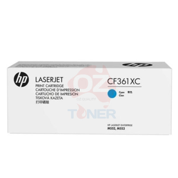 Hp Genuine Cf361X #508X Cyan High Yield Toner Cartridge For M552/M552Dn/M553/M553Dn (9.5K) Cf361Xc -