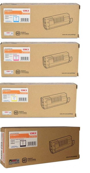 *Sale!* Genuine Oki C710N C/M/Y/K Imaging Drum Unit Set 43913809-43913812 (20K) Cartridge -