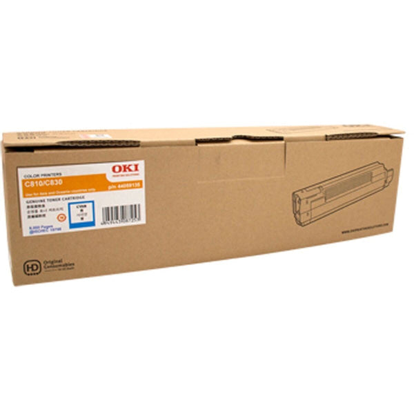 *Sale!* Genuine Oki C810 Cyan Toner Cartridge For C810/C810N/C830/C830N (8K) [44059135] -