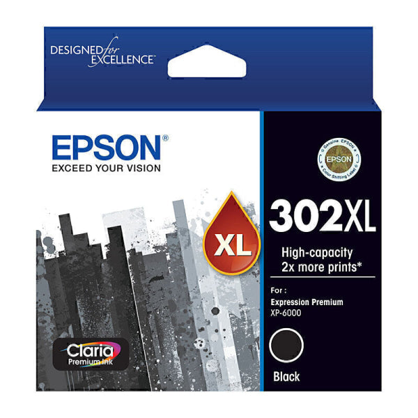 Epson 302XL Black Ink Cart C13T01X192