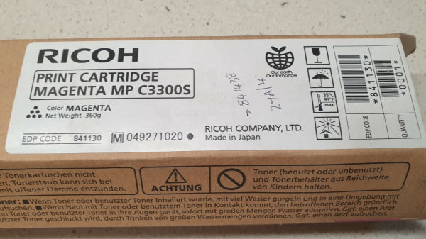 *Sale!* Genuine Ricoh Aficio Mp-C2800 Mp-C3300 Magenta Toner Cartridge Type-C3300Sm 15K [841130] -