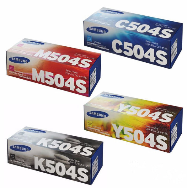 *Sale!* Genuine Samsung #504-C/M/Y/K Toner Set For Clp415N/Clx4170/Clx4195Fn/Slc1860Fw