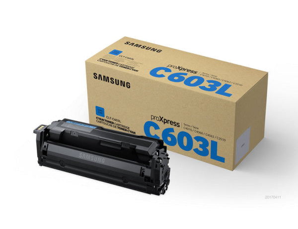 Genuine Samsung Clt-C603L High Yield Cyan Toner Cartridge For Sl-C4010/Sl-C4060 (10K) Sv241A -