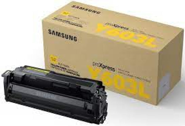 Genuine Samsung Clt-Y603L High Yield Yellow Toner Cartridge For Sl-C4010/Sl-C4060 (10K) Sv253A -