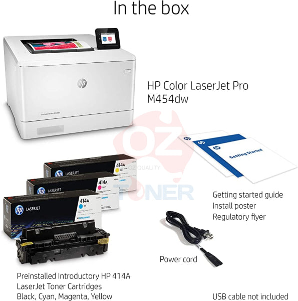 Hp Laserjet Pro M454Dw A4 Color Laser Wi-Fi Network Printer+Airprint+Duplex (Rrp$1073) [W1Y45A]