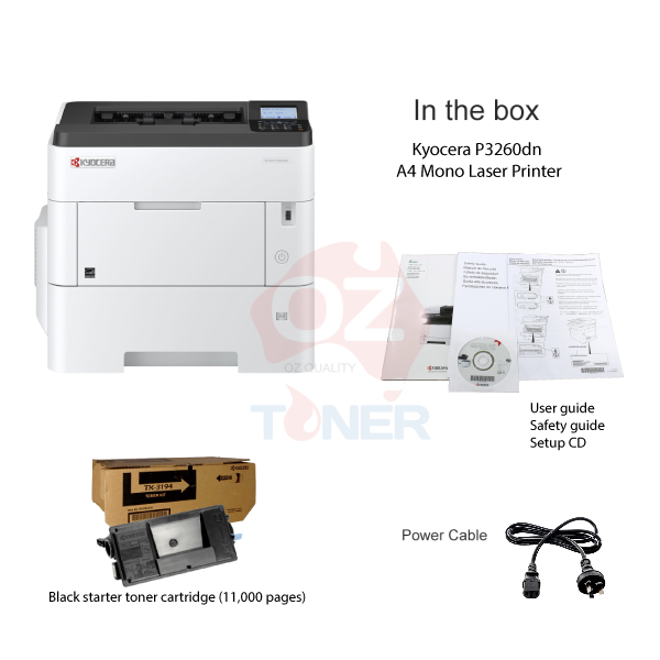 Kyocera Ecosys P3060Dn/P3260Dn A4 Single Function Mono Laser Workgroup Printer 60Ppm 1102Wd3As0