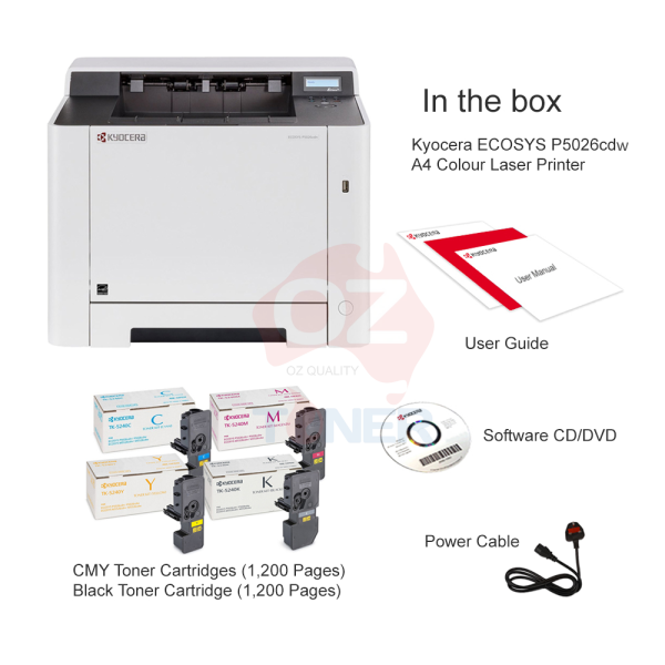 *Clear!* Kyocera Ecosys P5026Cdw A4 26Ppm Wireless Colour Laser Printer P/N:1102Rb3As0 Single