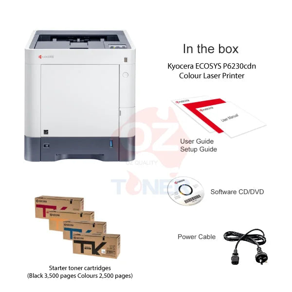 Kyocera P6230Cdn A4 Color Laser Network Printer+Duplex Tk-5274 3030Ppm 1102Tv3As1 Printer Colour