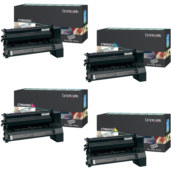 *Sale!*Lexmark Genuine 4 Pack Lexmark C780 Toner Cartridge Set High Yield -