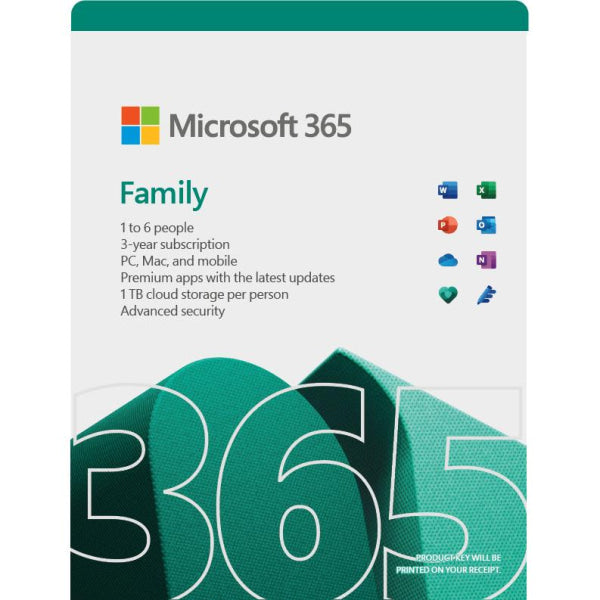 *Sale!* Microsoft 365 Family Pack 1-Year Subscription With Product Key [Digital Download] Office