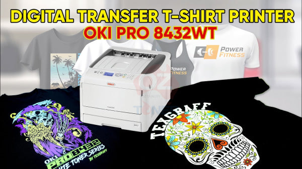 Oki Pro8432Wt A3 Led White Toner Printer T-Shirt Thermal Transfer Up To 256Gsm+Bonus:3-Year Warranty