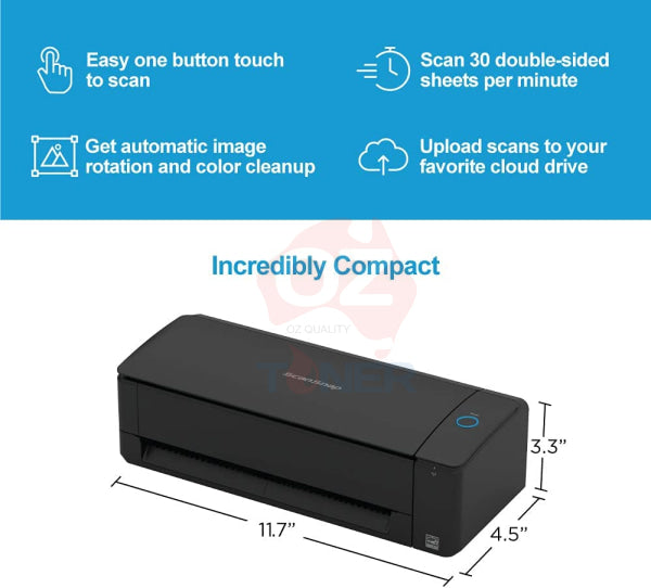 Fujitsu Scansnap Ix1300 Compact A4 Document Wi-Fi Scanner 30Ppm Usb3.2 (Black) Scanner