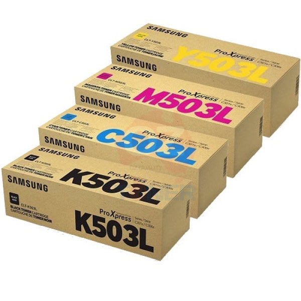 Set Samsung Genuine Clt-K503L Clt-C503L Clt-M503L Clt-Y503L For C3010Nd C3060Fr Cartridge - Toner