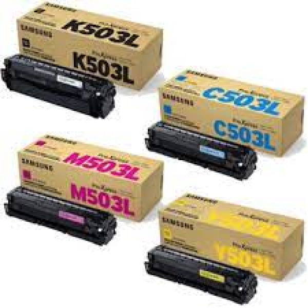 Set Samsung Genuine Clt-K503L Clt-C503L Clt-M503L Clt-Y503L For C3010Nd C3060Fr Cartridge - Toner