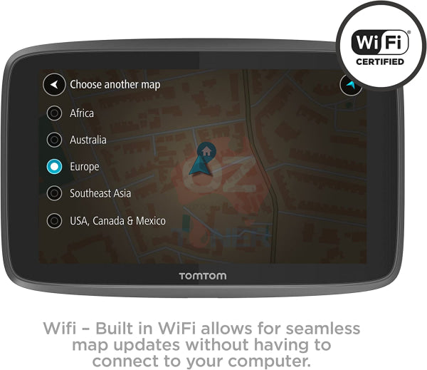 Tomtom Go 520 5 Wifi Gps Navigation System+Hands Free Calling+World Maps+Update