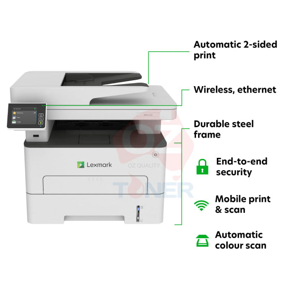 Lexmark Go-Line Mb2236Adwe A4 Mono Laser Mfp Printer 34Ppm P/n:18M0735 (Rrp$499) Multi Function