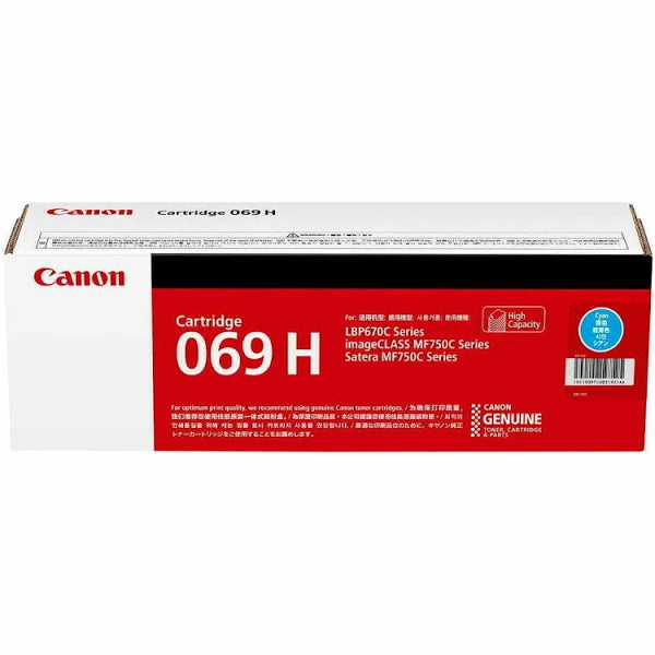 Genuine Canon CART069CH Cyan HY Toner Cartridge for LBP674Cx MF756Cx 5.5K Pages [CART069HC]