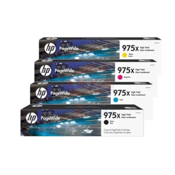 *Special!* 4 Pack Genuine Hp 975X Ink Cartridge Set (1Bk 1C 1M 1Y) L0S09Aa L0S00Aa L0S03Aa L0S06Aa