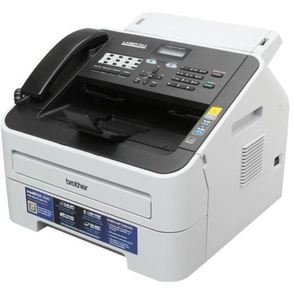 Brother FAX-2840 Mono Laser Plain Paper Fax Machine with Handset