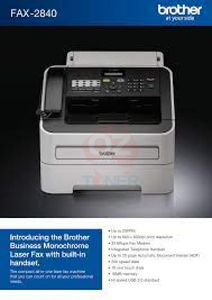 *Special!* Brother Fax-2840 B&W Laser Plain Paper Fax Machine Printer+Handset Tn2230/Tn2250