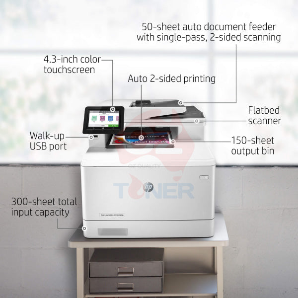 Hp Laserjet Pro M479Fdw 4-In-1 Wireless Color Laser Mfp Printer+Duplexer W1A80A Printer Colour Multi