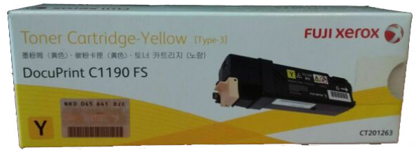 *Special!* 1X Genuine Fuji Xerox Docuprint C1190 C1190Fs Yellow Toner Cartridge (3K) Ct201263 -