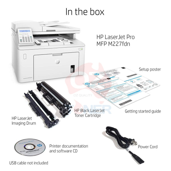 *Special!* Hp Laserjet Pro M227Fdn 4-In-1 B&W Laser Network Printer+Fax+Duplex [G3Q79A]