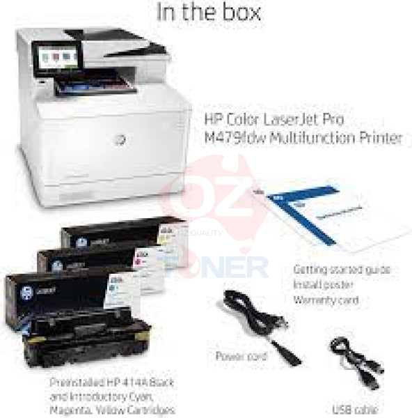 Hp Laserjet Pro M479Fdw 4-In-1 Wireless Color Laser Mfp Printer+Duplexer W1A80A Printer Colour Multi