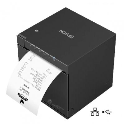 Epson TM-M30III-202 Ethernet/USB Square Receipt Printer BLACK [C31CK50202]