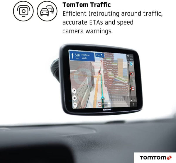 Tomtom Car Sat Go Discover 5 Wifi Gps Navigation System+Hands Free Calling+World Maps+Update