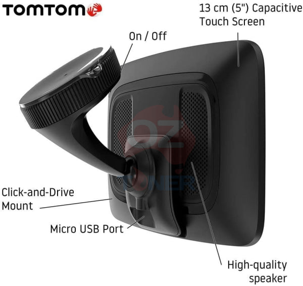 Tomtom Car Sat Go Discover 5 Wifi Gps Navigation System+Hands Free Calling+World Maps+Update