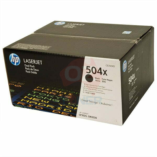*Twin Pack* Genuine Hp Ce250Xd Black High Yield Toner Cartridge For Cm3530 Cm3530Fs Cp3525X