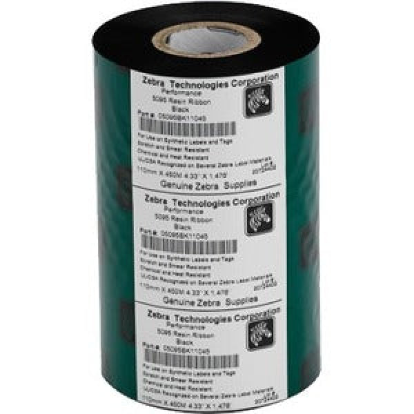 Zebra Ribbon Zebra P4T/Rp4T Resin 5095-110Mm Wide 30X Metre Length - Mobile Printer [05095Bk110D]