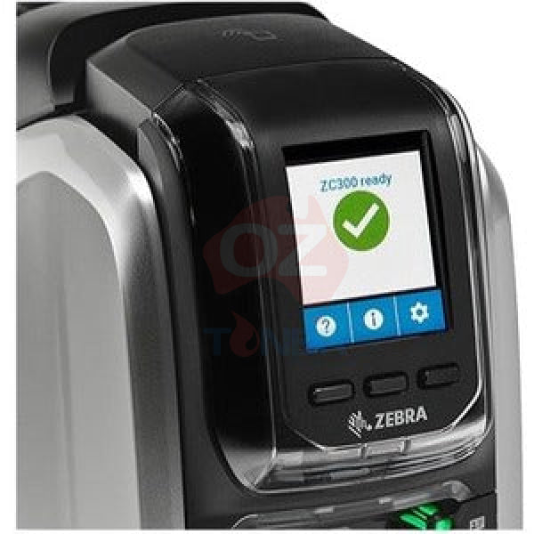 Zebra Zc300 Single Sided Color Id Card Printer+Magnetic Encoder Usb/Ethernet [Zc31-0M0C000Au00]
